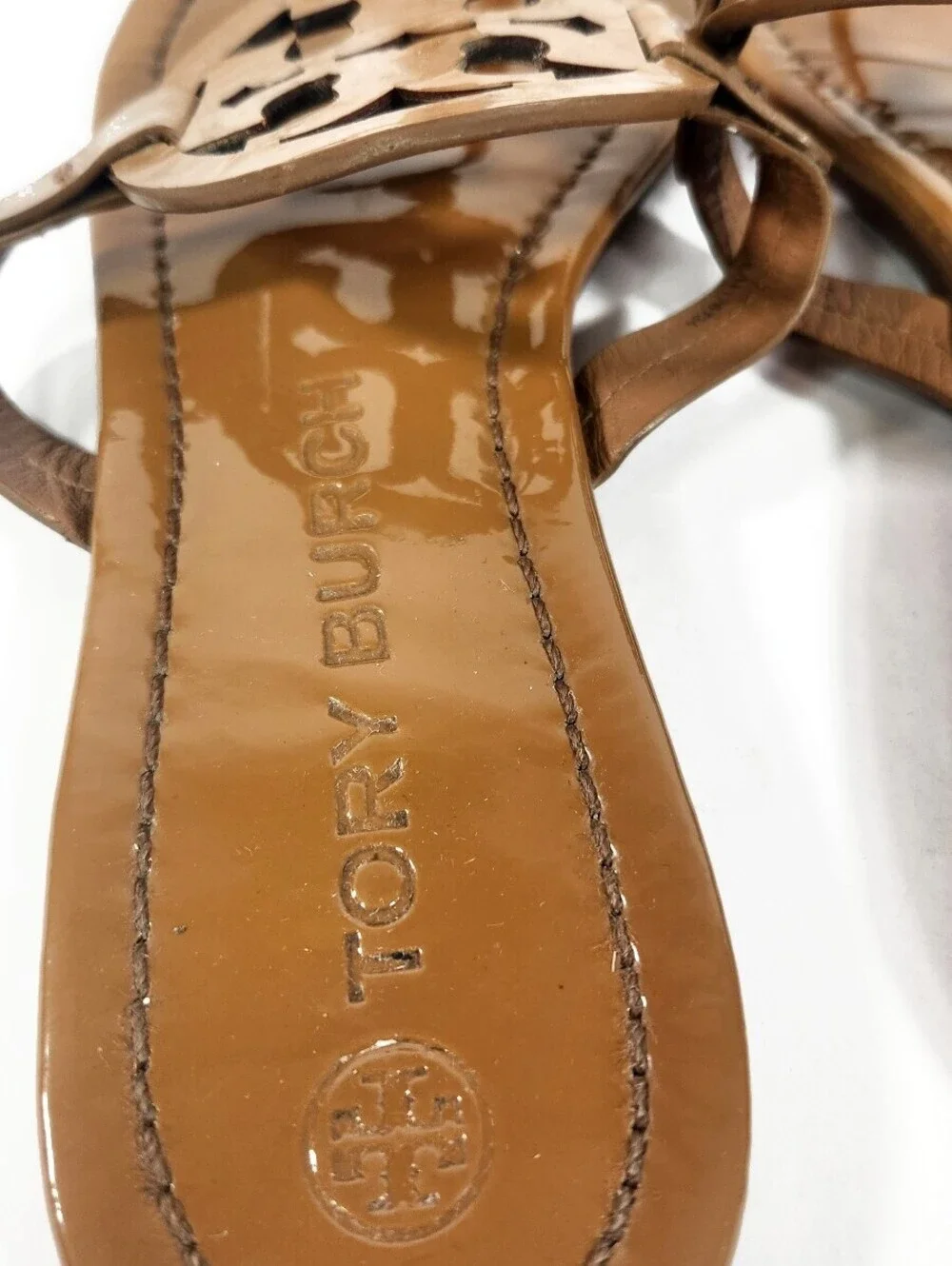 Tory Burch Metallic Silver Miller Sandals Size 9